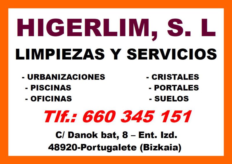 HIGERLIM, S. L. Limpiezas y servicios