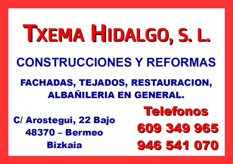 TXEMA HIDALGO CONSTRUCCIONES Y REFORMAS