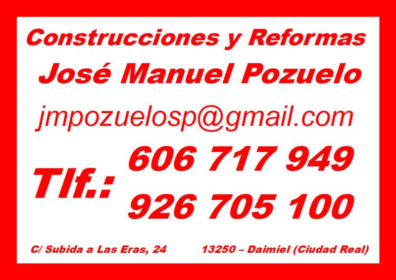 CONSTRUCCIONES Y REFORMAS JOSE MANUEL POZUELO