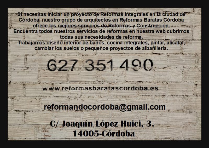 REFORMAS BARATAS CORDOBA